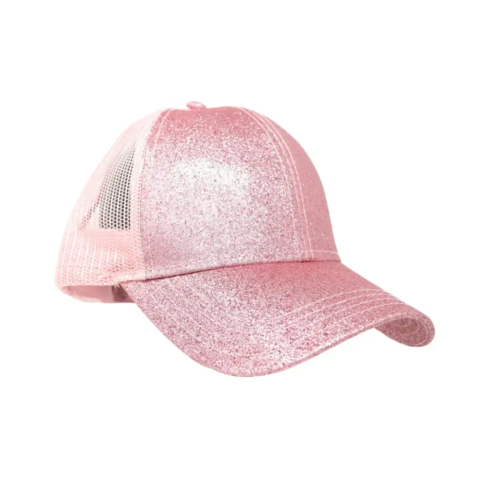 Glitter High Ponytail Baseball Cap