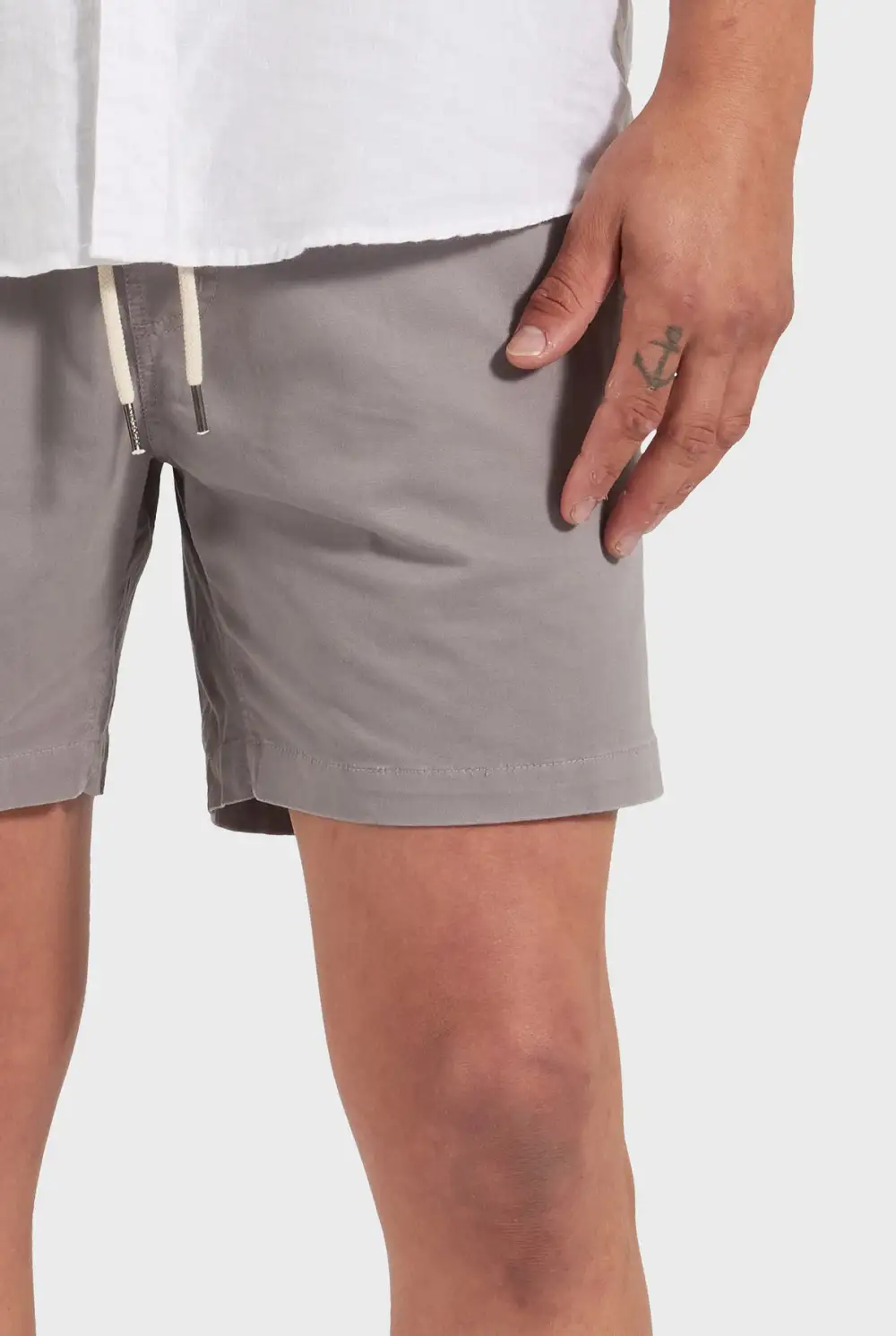 Breathable Linen Blend Drawstring Casual Shorts
