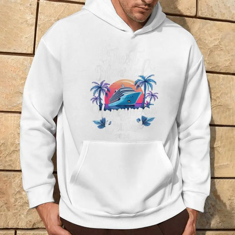 Just Married Wedding Ring Matching Honeymoon Cruise Hoodie