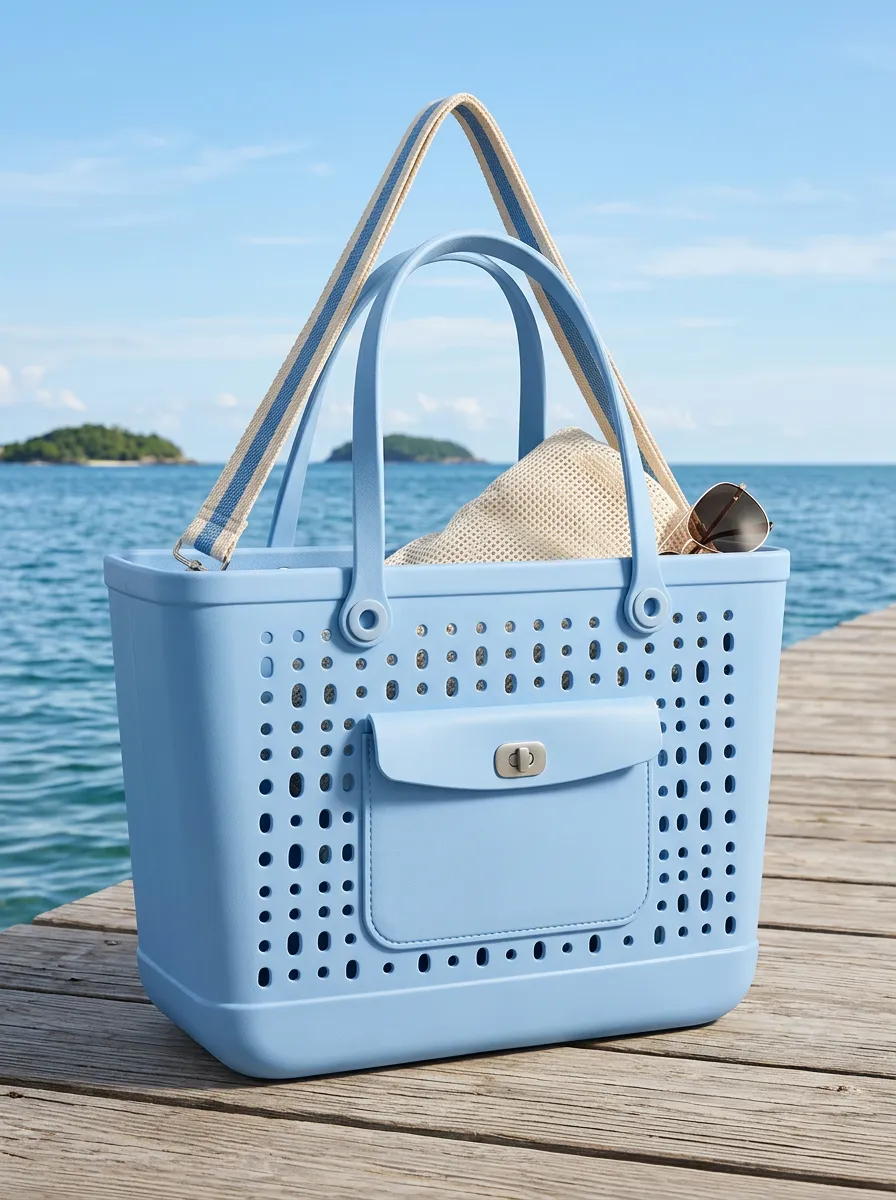 Perforated Tote- Vacation Summer Perforated Beach Tote Bag
