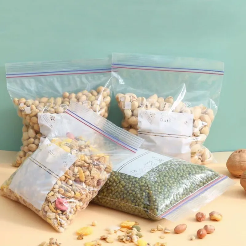 40 Pcs Food Preservation Bags Home Travel Transparent