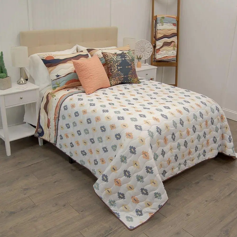 Layered Reversible Quilted Bedding Set