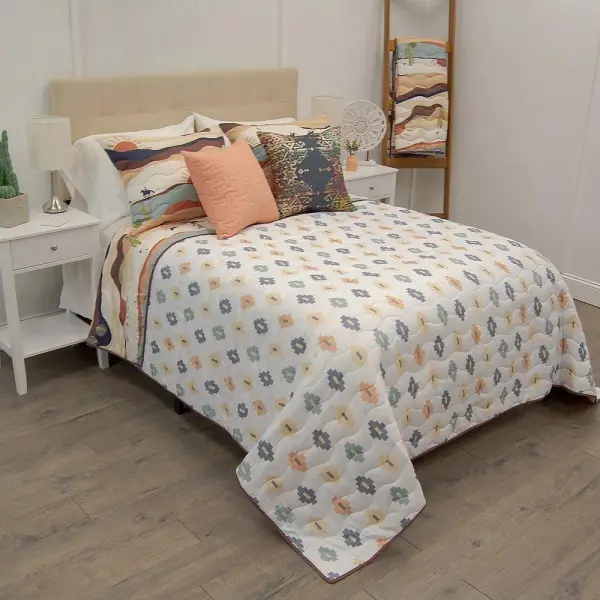 Layered Reversible Quilted Bedding Set