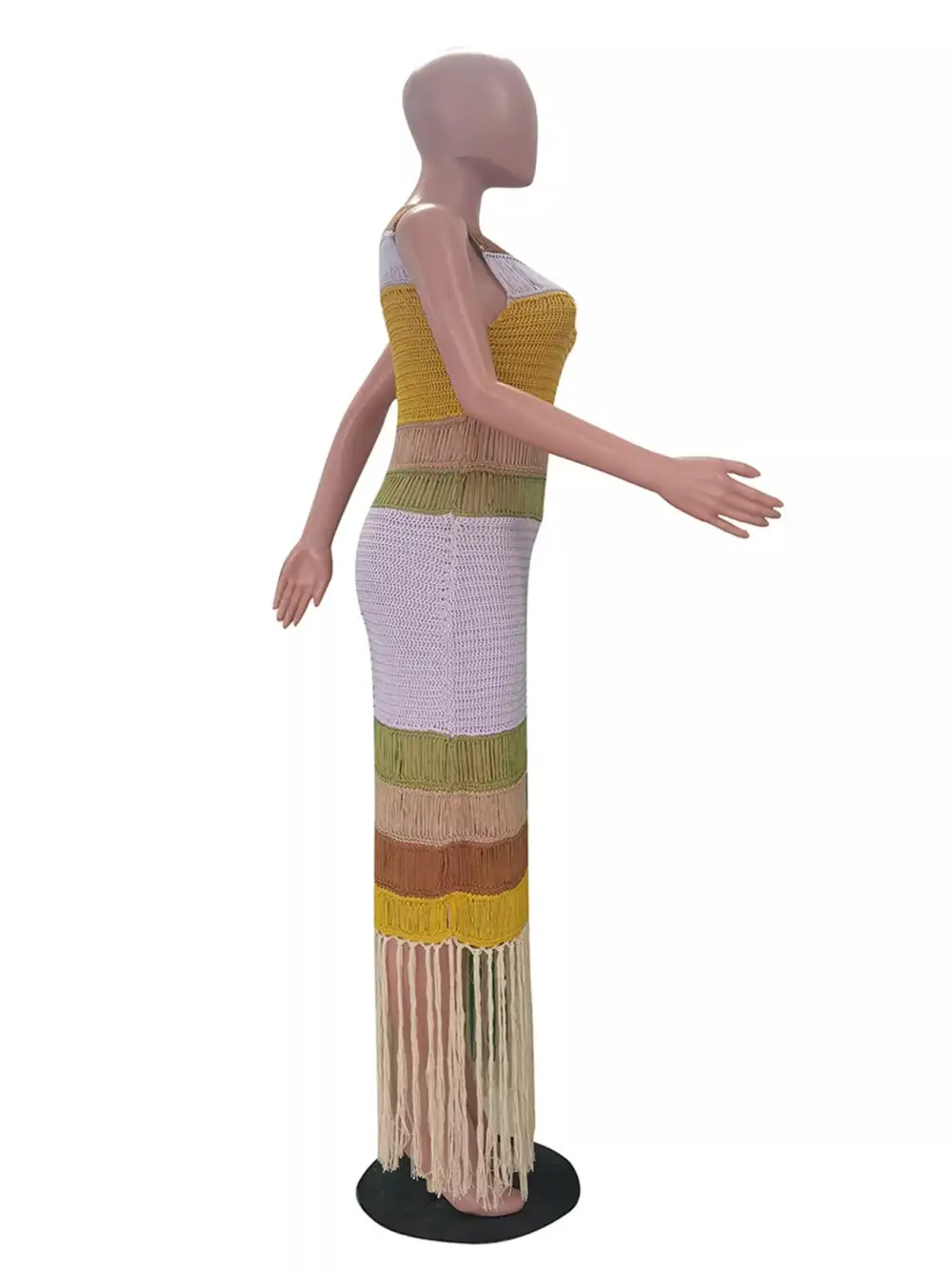 Knit Color-Block Maxi Dress