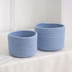 2 Pcs Home Woven Storage Basket