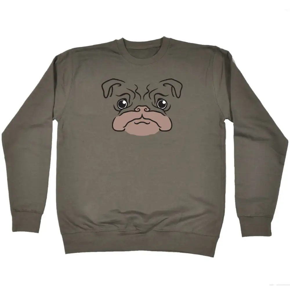 Pug Face Graphic Sweatshirt