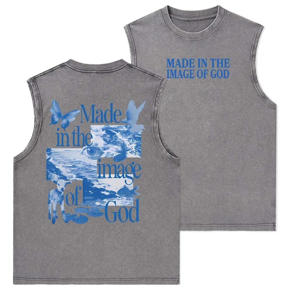 Made In The Image Of God Christian Washed Tank Top