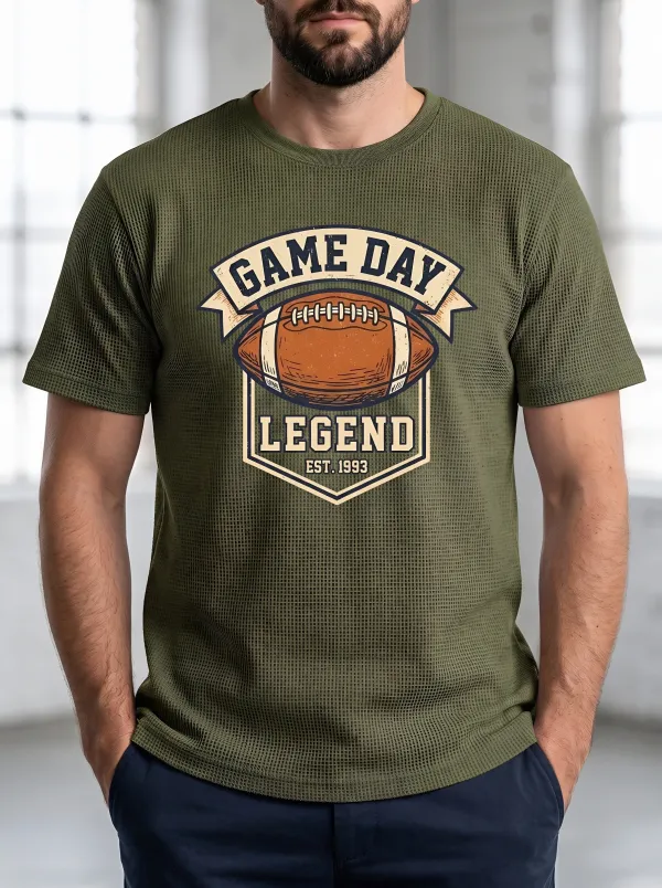 Men's American Football Game Day Legend Printed T-Shirt