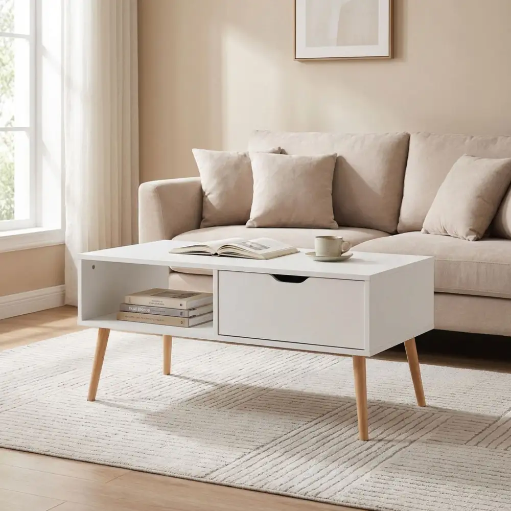 Compact Drawer Coffee Table