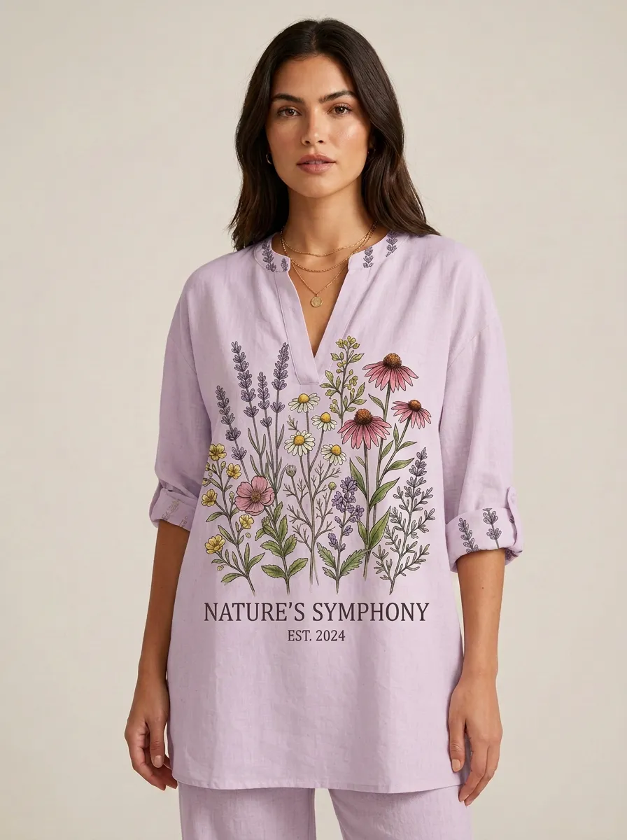 Nature Lover Wildflower Botanical Top