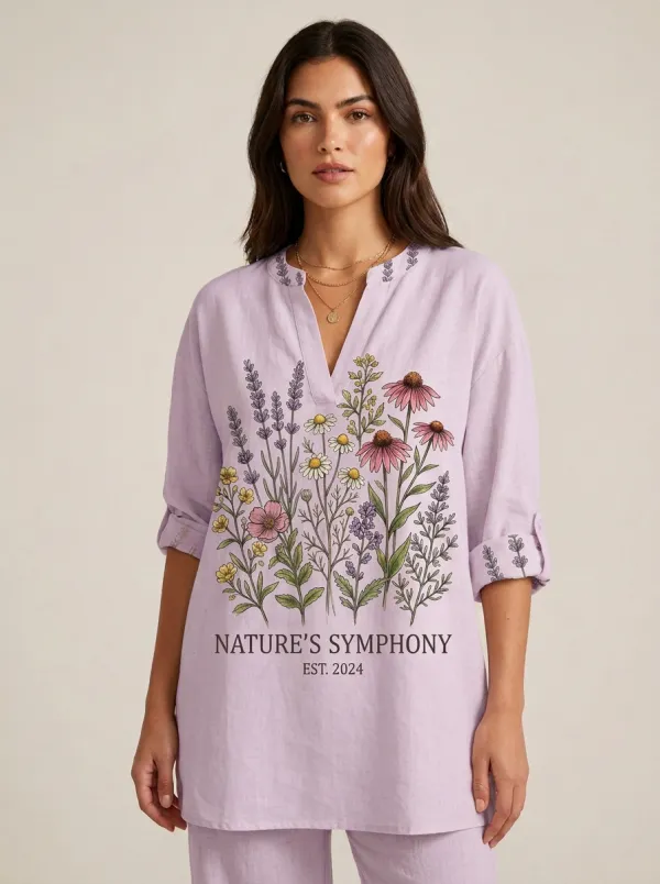 Nature Lover Wildflower Botanical Top