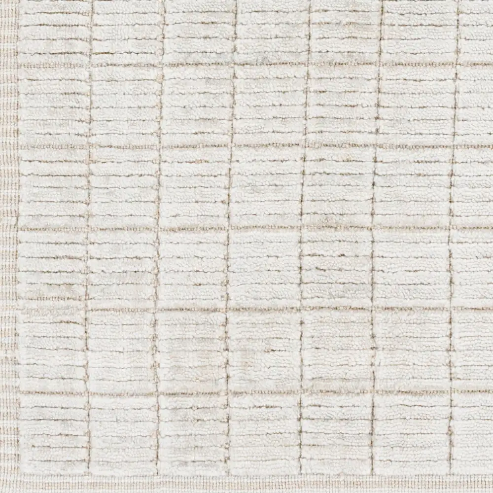 Hand-Loomed Square Pattern Carpet