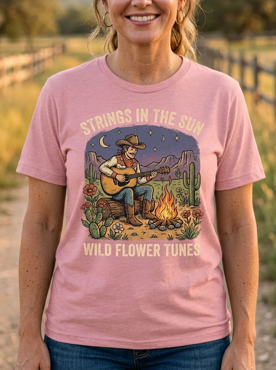 Campfire Unisex Country Music Casual T-Shirt