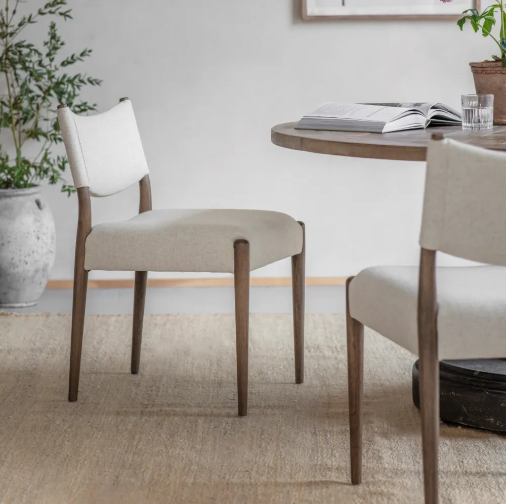 Curved Upholstered Chair