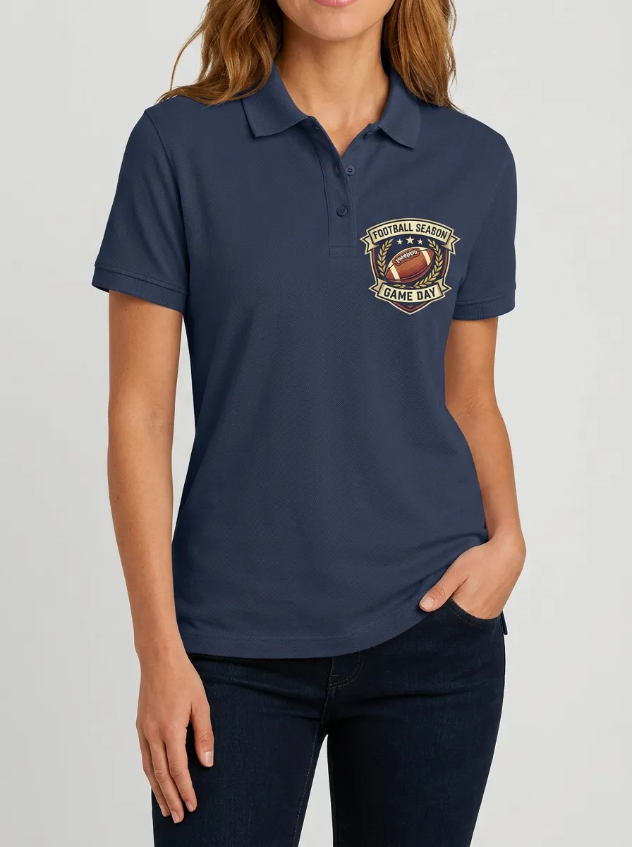 Football Inspired Casual Polo Shirt