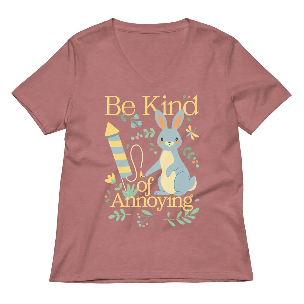 Annoying Print V Neck Tee