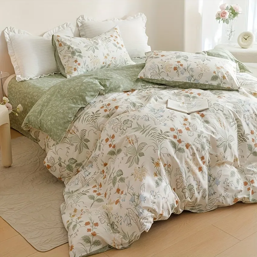3 Pcs Floral Bedding Set