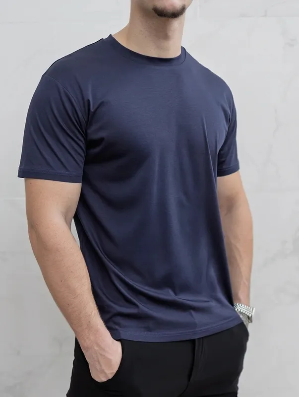 Navy Blue Clean Fit T-Shirt Clean Cut