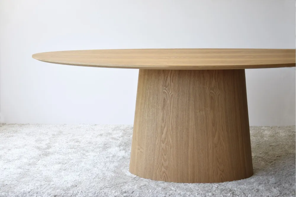 Oval Ash Wood Dining Table
