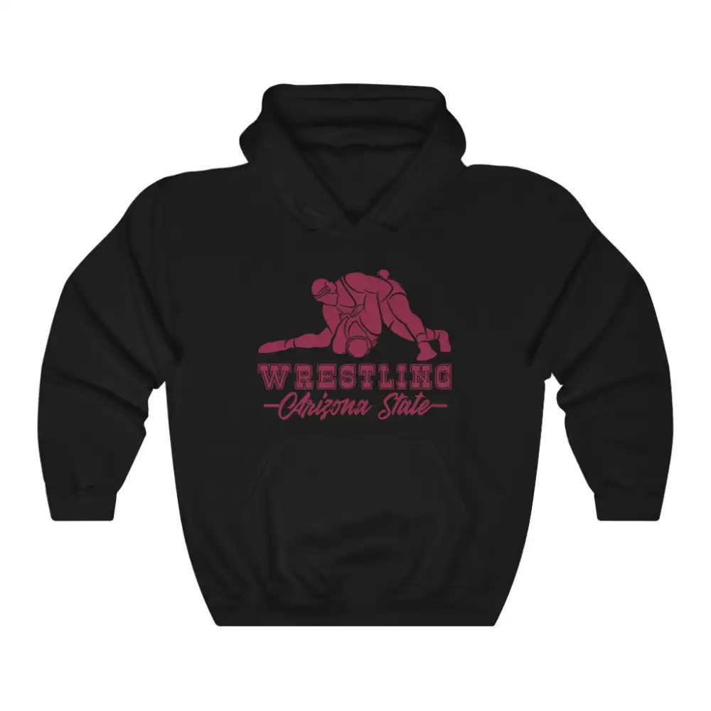 Soft Fleece Sport Print Wrestling Graphic Pullover Hoodie