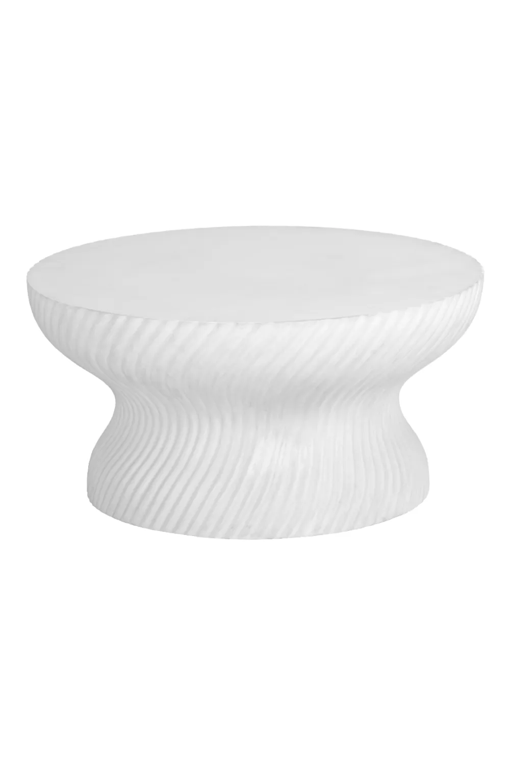 Swirl-Base Concrete Coffee Table