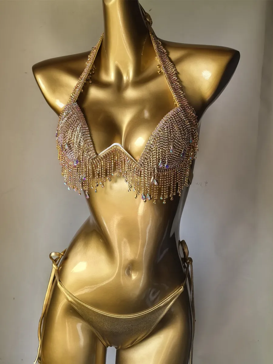 Alessia Rhinestone Tassel Bikini
