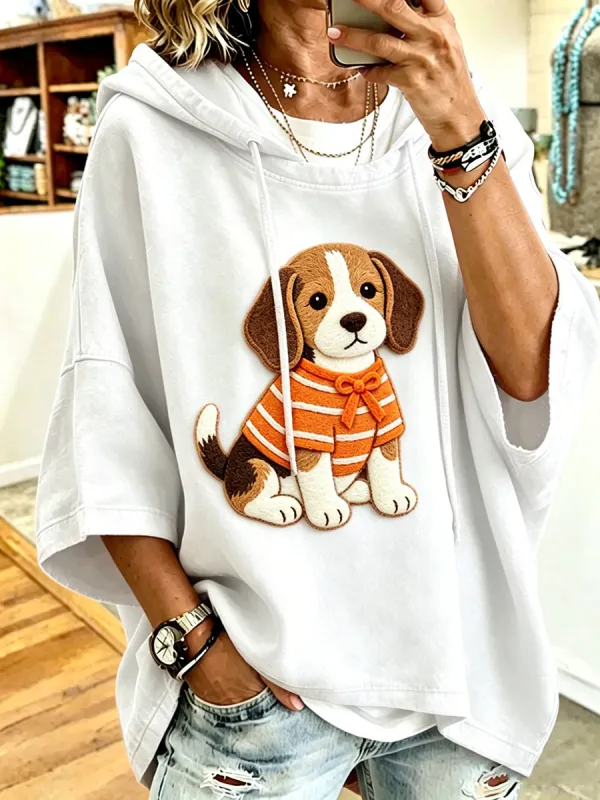Women's Beagle Loose Hoodie