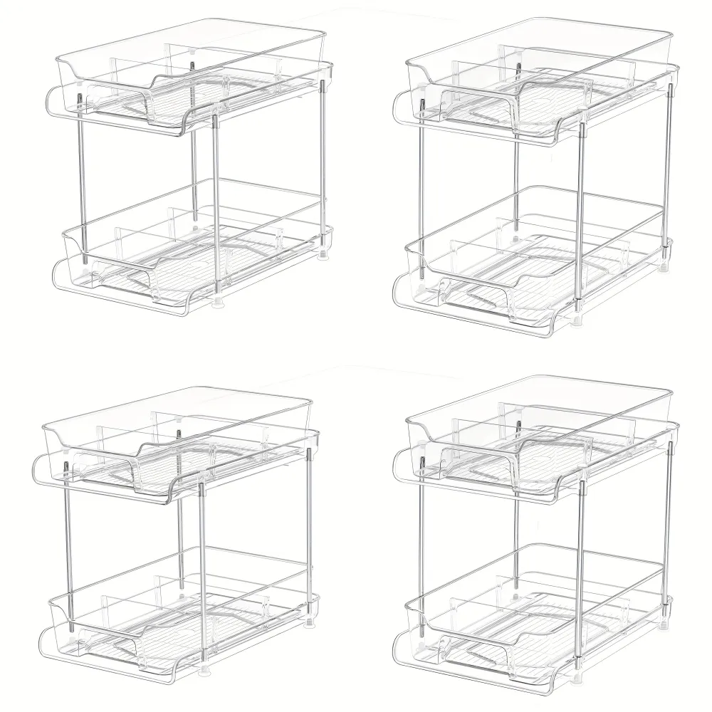 Durable Multi-Layer Clear Storage Rack, Bathroom Essential for Cosmetic and Lotion Organization