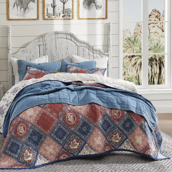 Stonewashed Patchwork Quilt Set