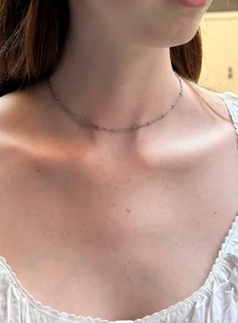 Layered Silver Chain Necklace