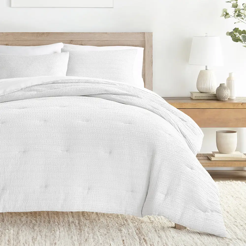 Waffle Textured Down Alternative Comforter Set