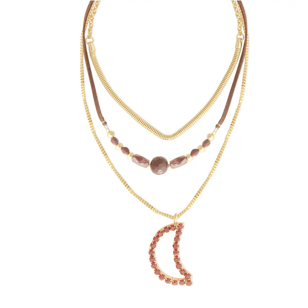 Expressive Moon Pendant Necklace
