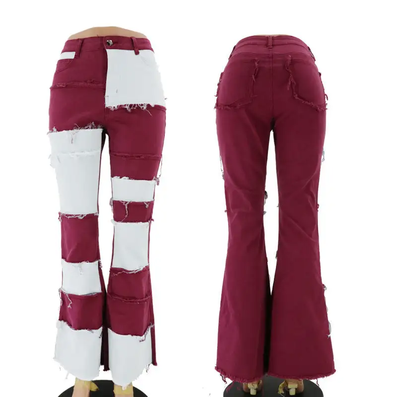 High Waist Skinny Fitted Flare Jeans