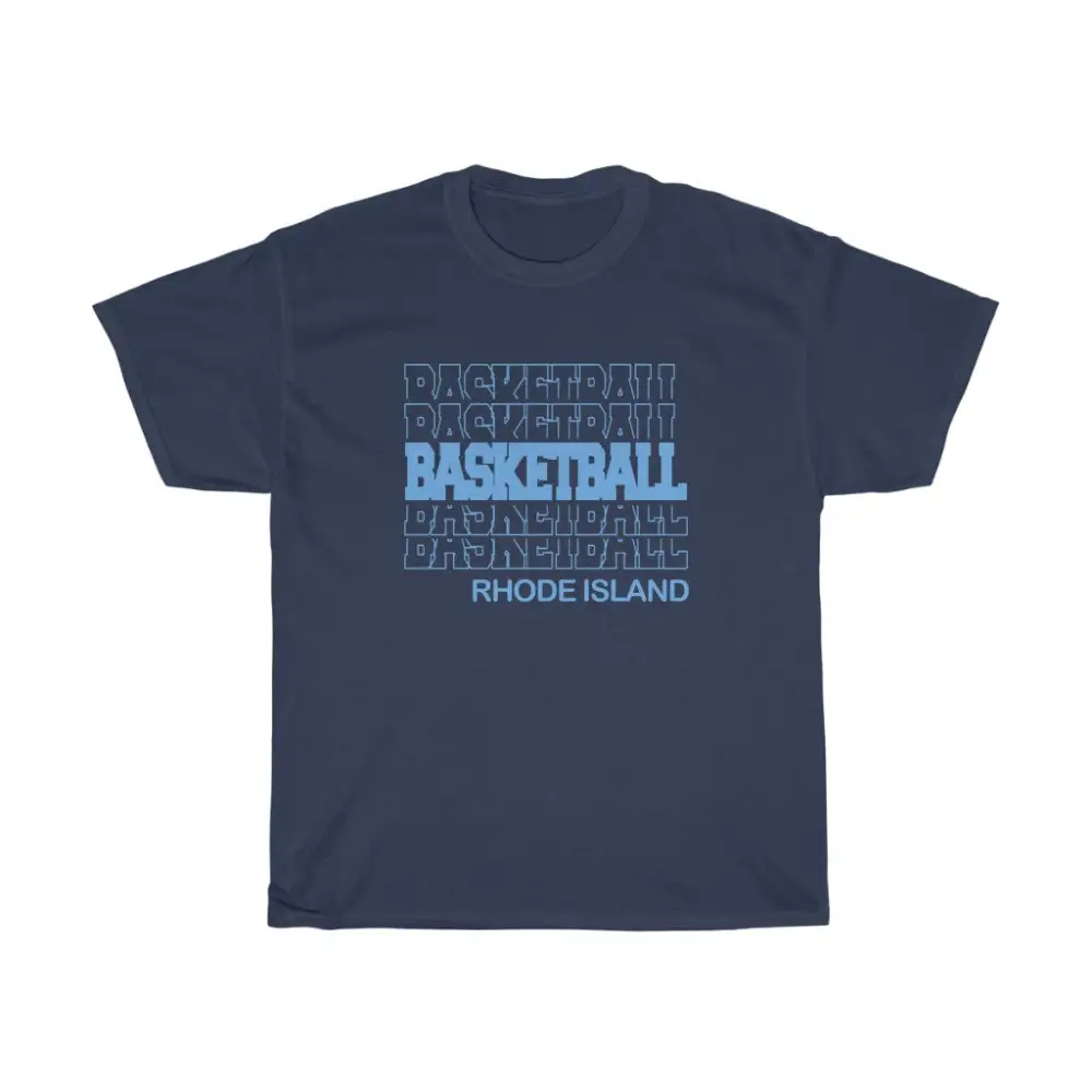 Basketball Rhode Island in Modern Stacked Lettering