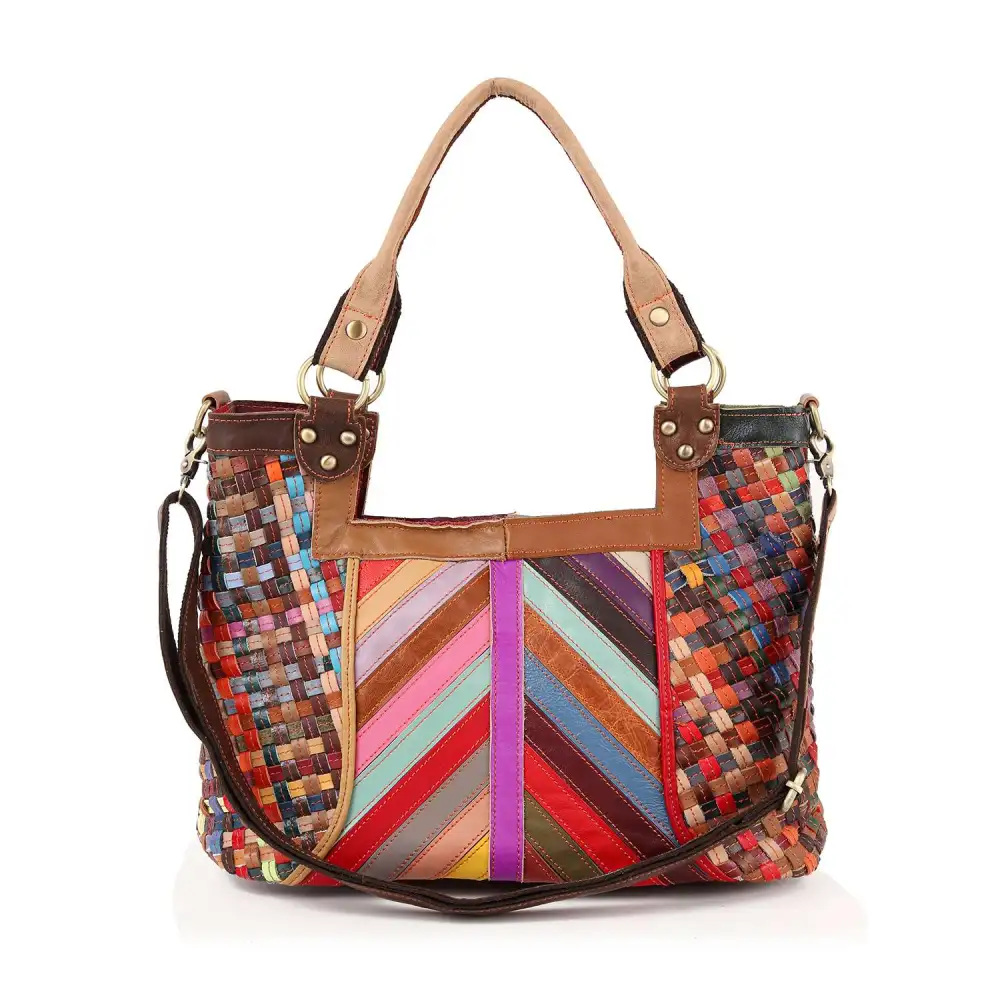 Woven Leather Shoulder Bag