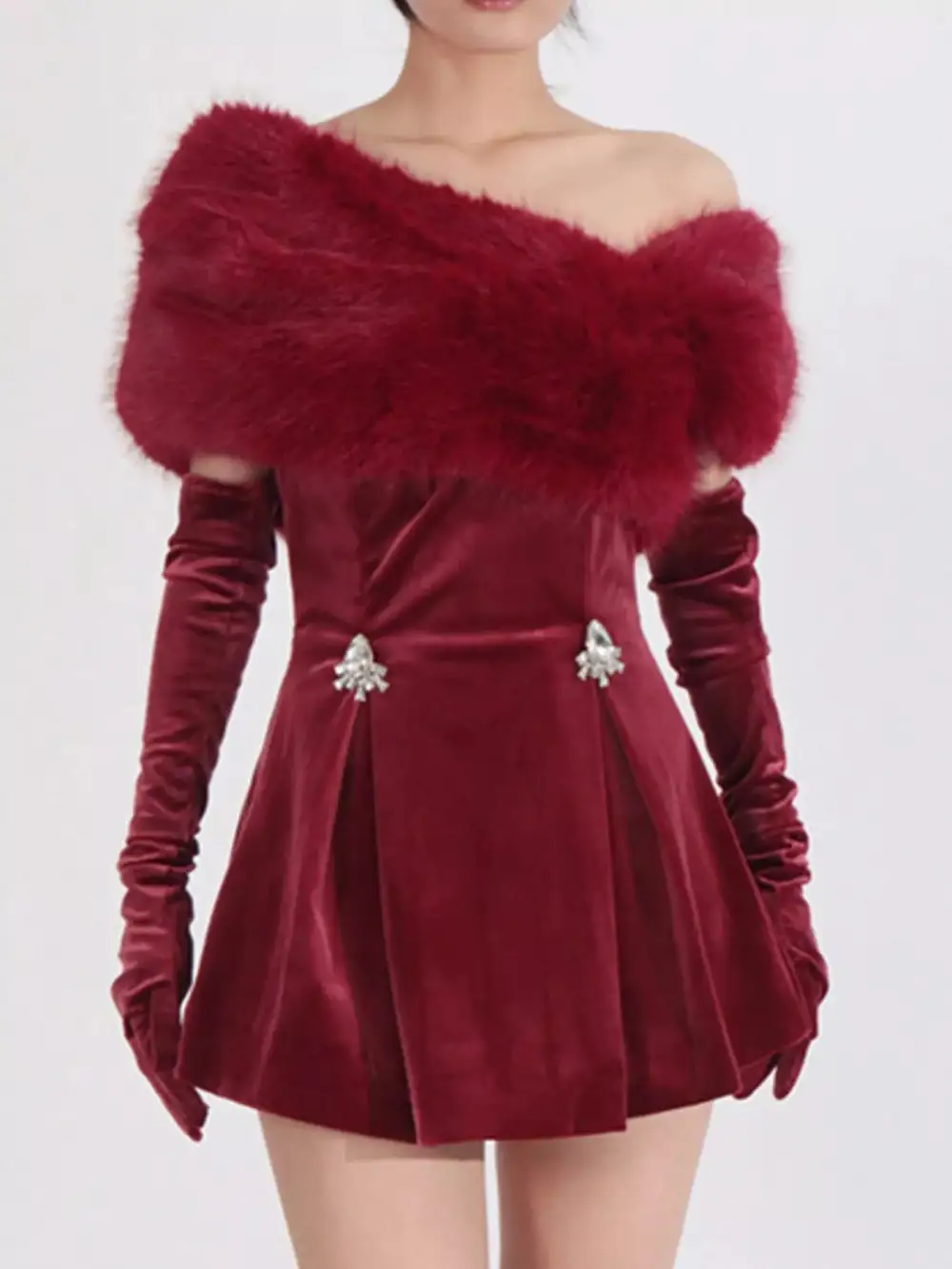 Fuzzy Mini Dress