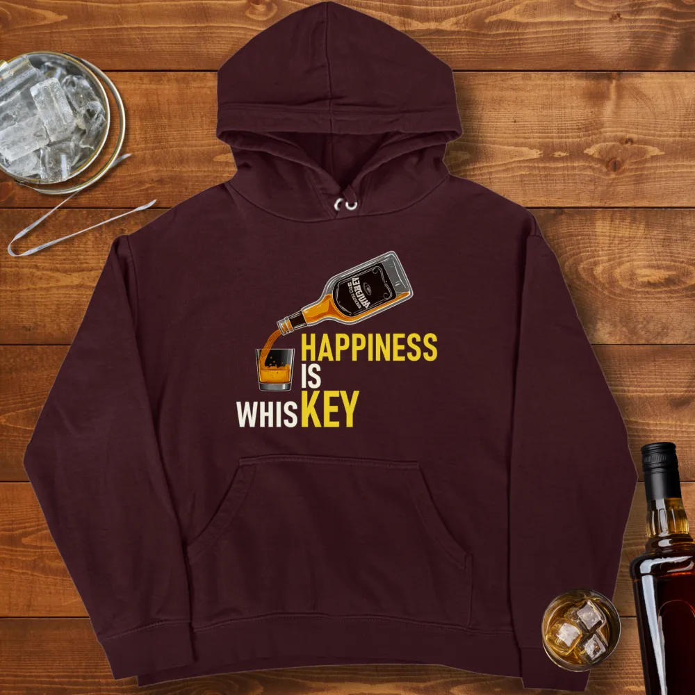 Happiness Is Key Graphic Pullover Hoodie