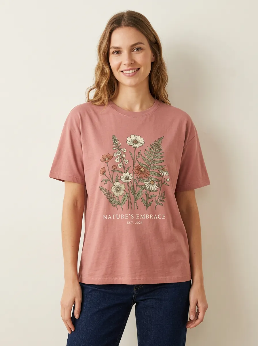 Signature Nature Lover Wildflower Fern T-Shirt