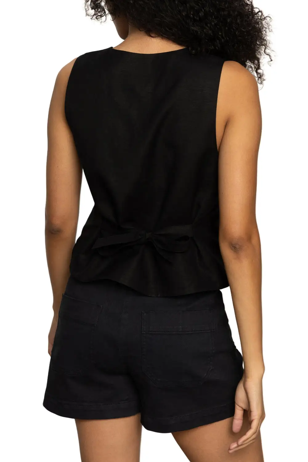 Button Front Relaxed Lightweight Vest