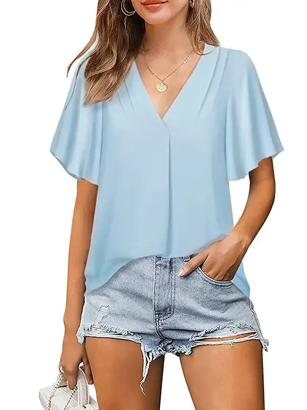Urban Relaxed Falbala Chiffon T-Shirt
