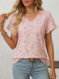 Hummingbird Floral Nature Women's Loose Printed Blouse