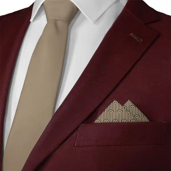 Smart Subtle Art Deco Geometric Pocket Square