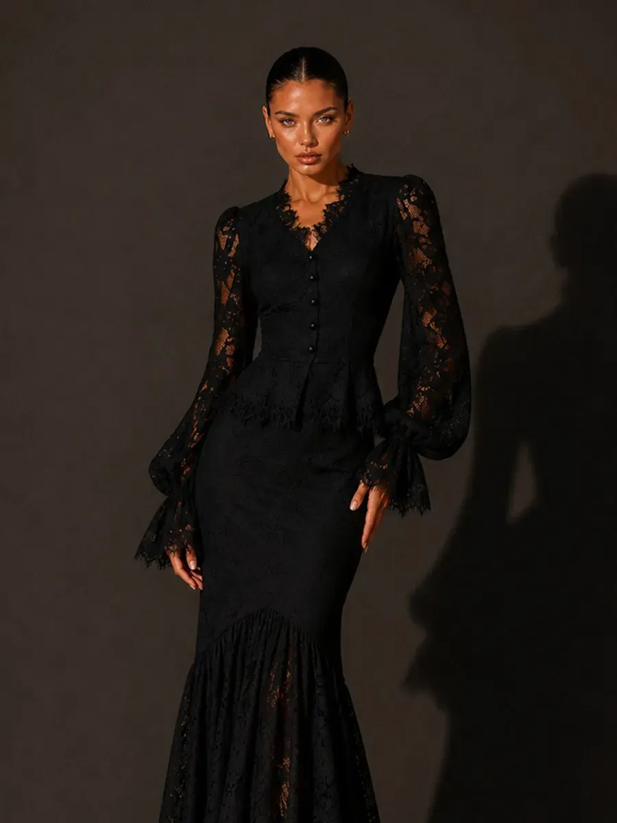 Piper Lace Slim-Fit Bodycon Skirt Set