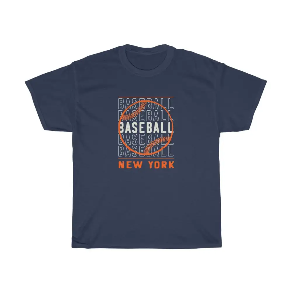 Baseball New York with Orange Baseball Graphic T-Shirt