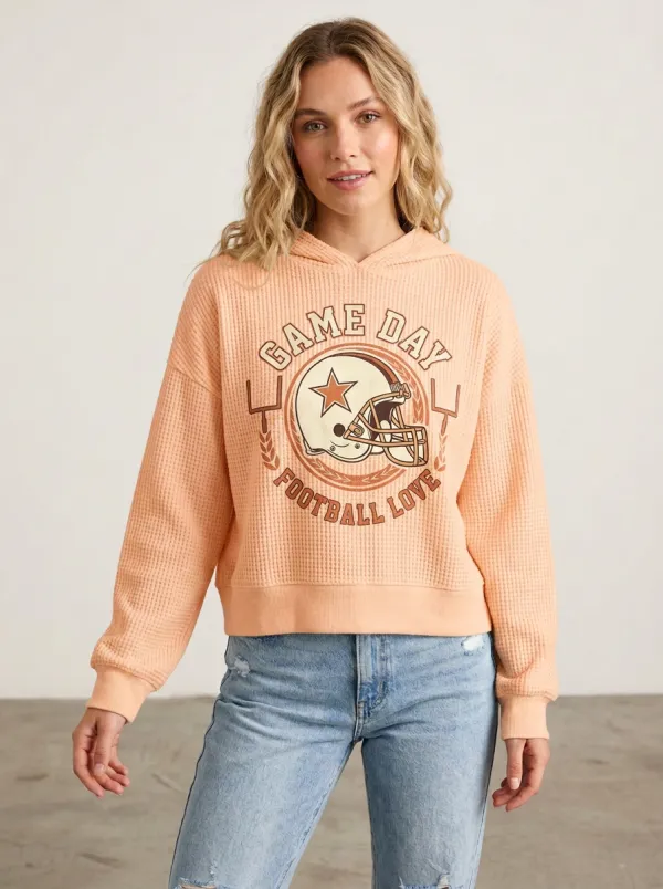 Football Graphic Casual Hoodie
