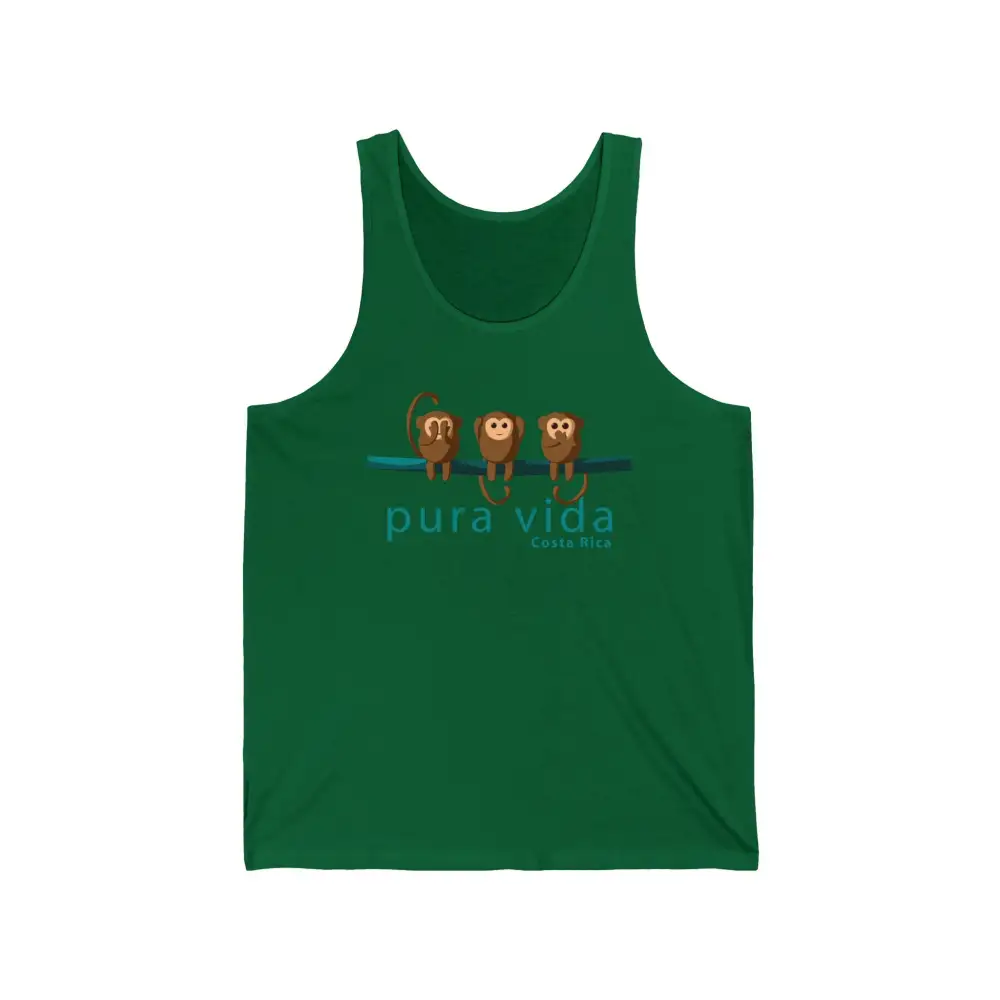 Tropical Monkey Graphic Sleeveless Tank Top