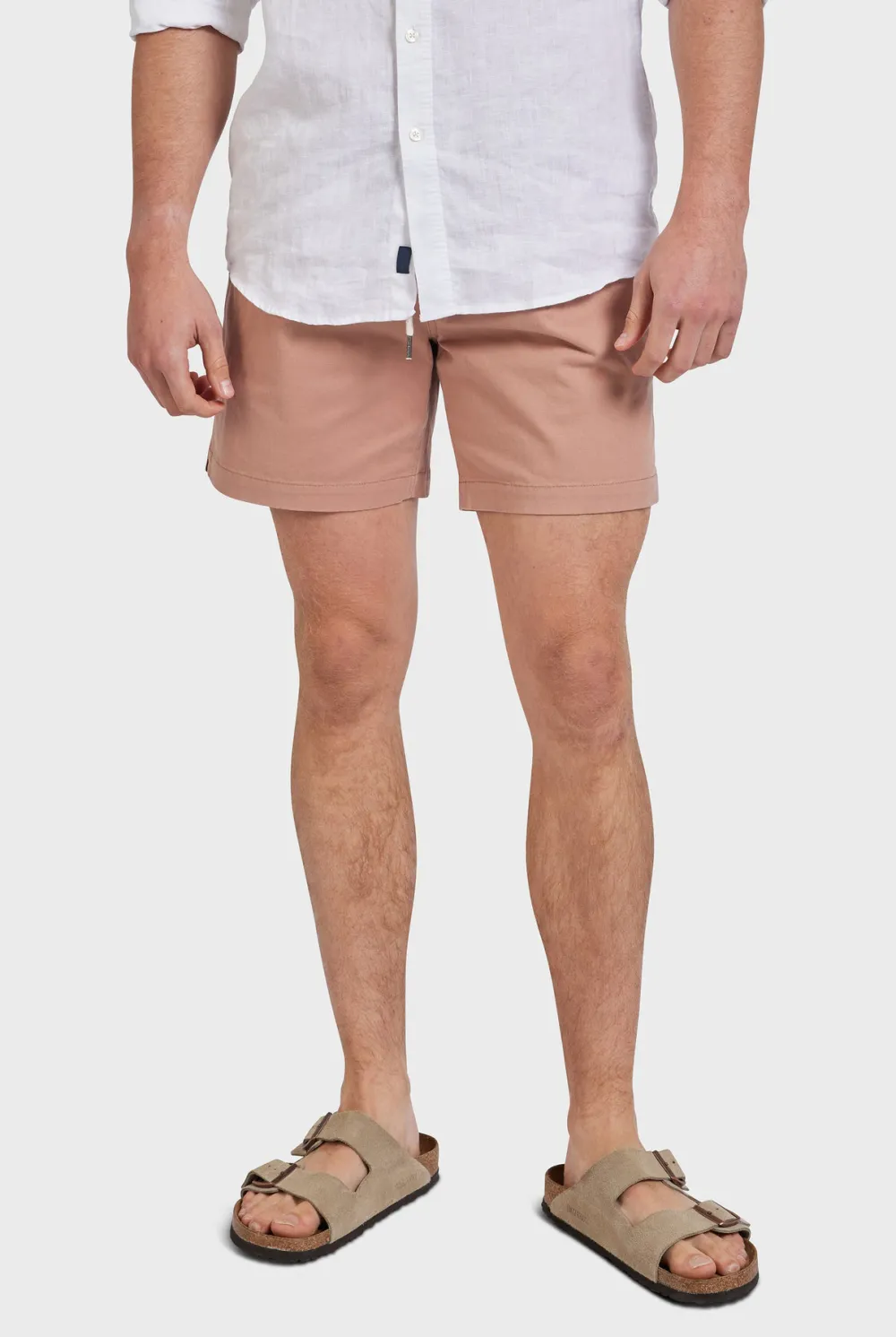 Breathable Linen Blend Drawstring Casual Shorts