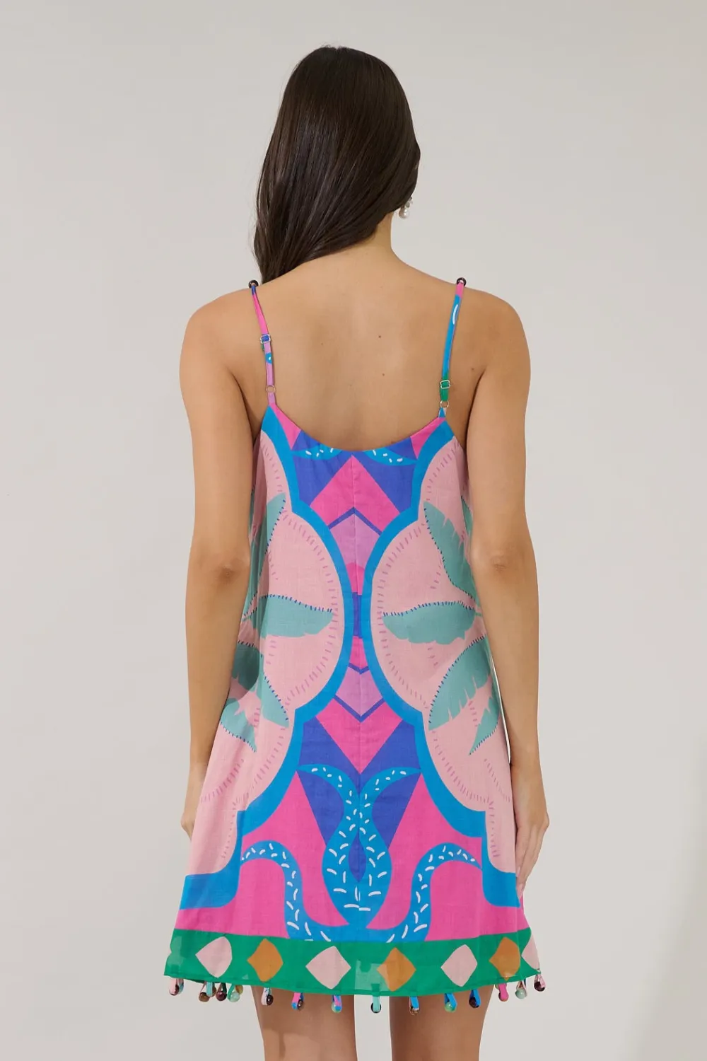 Floral Sleeveless Beaded Dress