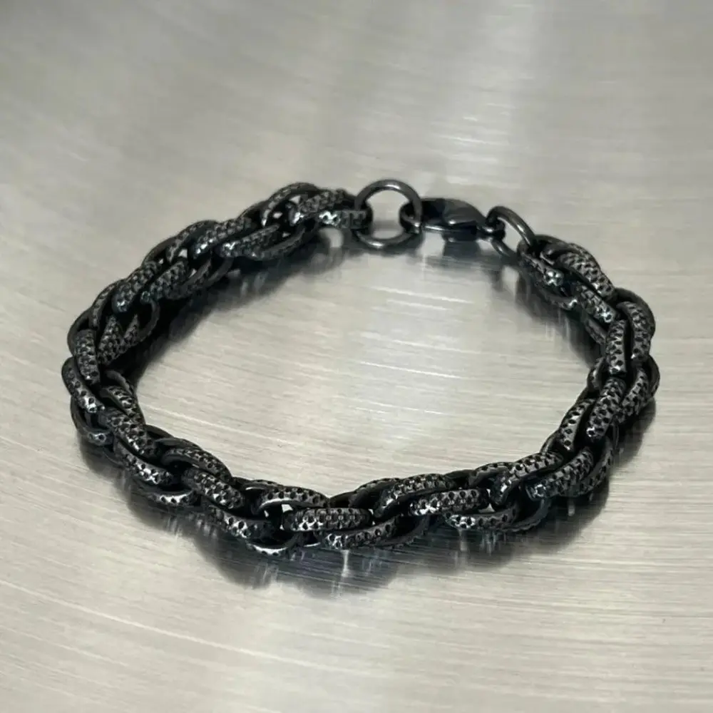 Twisted Snake Pattern Titanium Bracelet