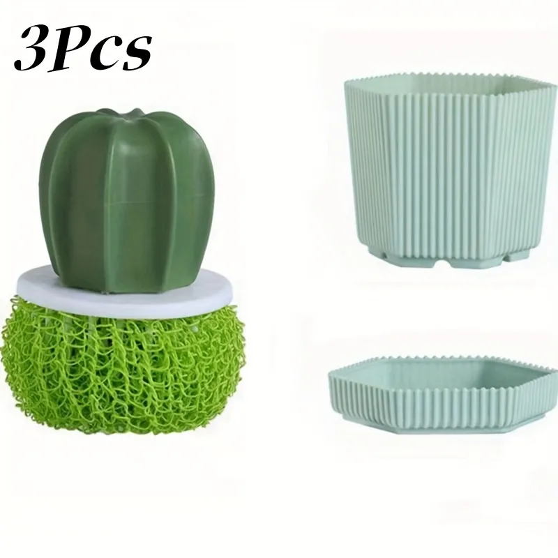 Cactus Dish Scrubber Set